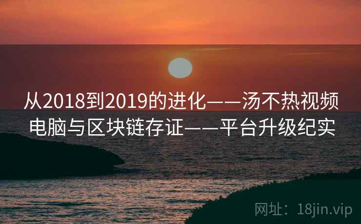 从2018到2019的进化——汤不热视频电脑与区块链存证——平台升级纪实