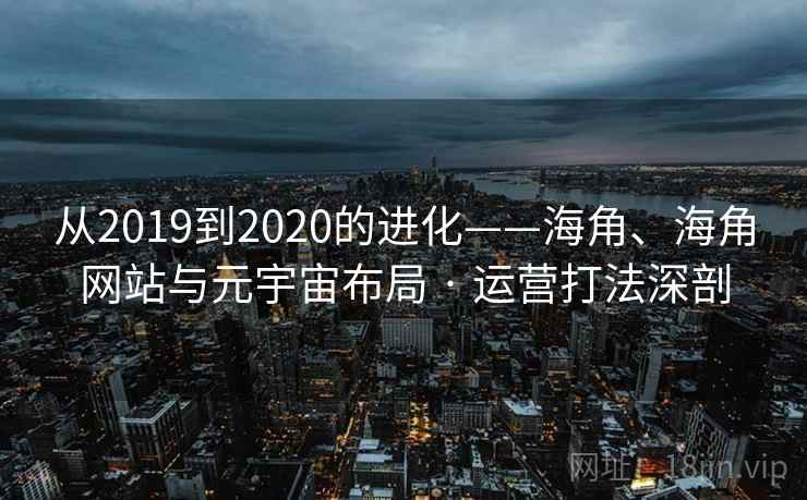 从2019到2020的进化——海角、海角网站与元宇宙布局 · 运营打法深剖