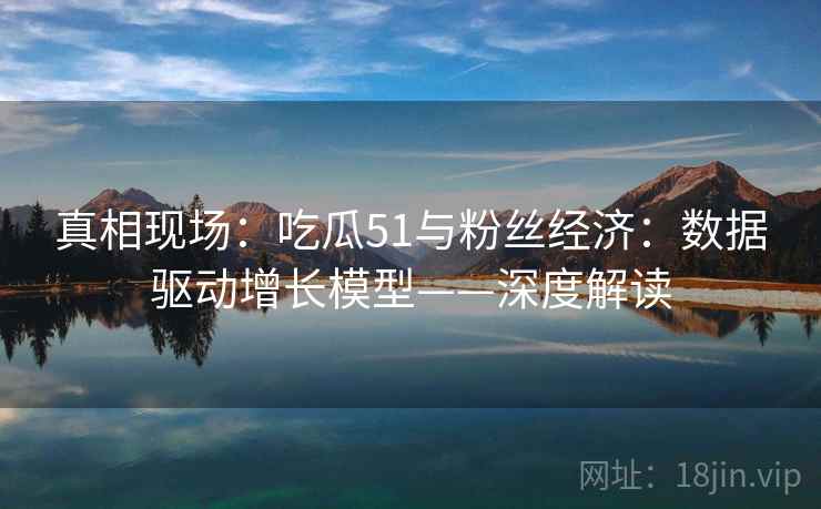 真相现场：吃瓜51与粉丝经济：数据驱动增长模型——深度解读