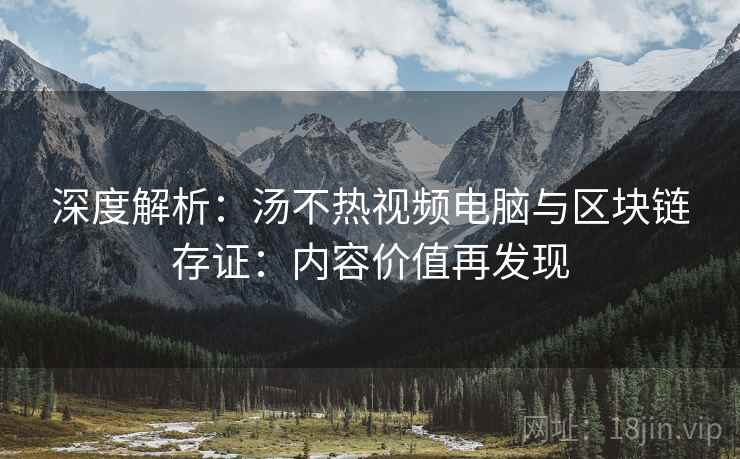 深度解析：汤不热视频电脑与区块链存证：内容价值再发现