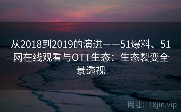 从2018到2019的演进——51爆料、51网在线观看与OTT生态：生态裂变全景透视