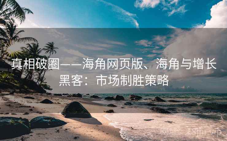 真相破圈——海角网页版、海角与增长黑客：市场制胜策略