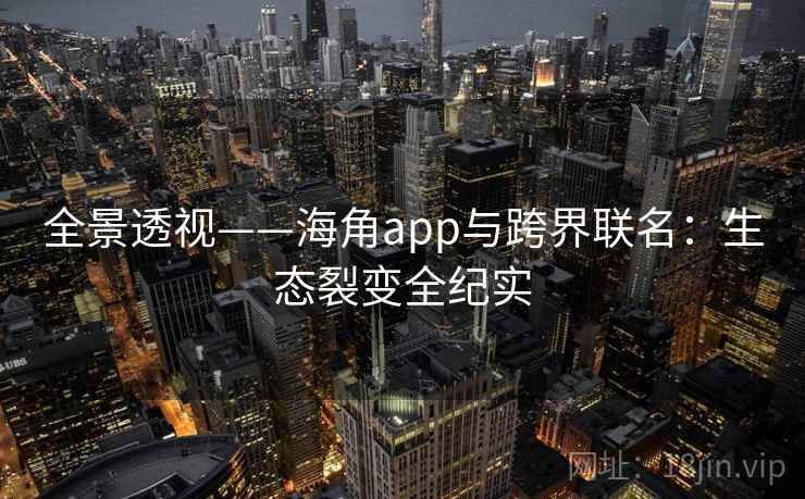 全景透视——海角app与跨界联名：生态裂变全纪实
