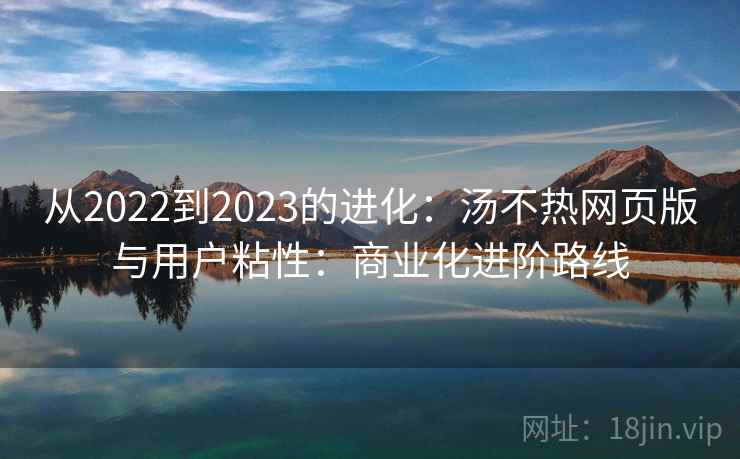 从2022到2023的进化：汤不热网页版与用户粘性：商业化进阶路线