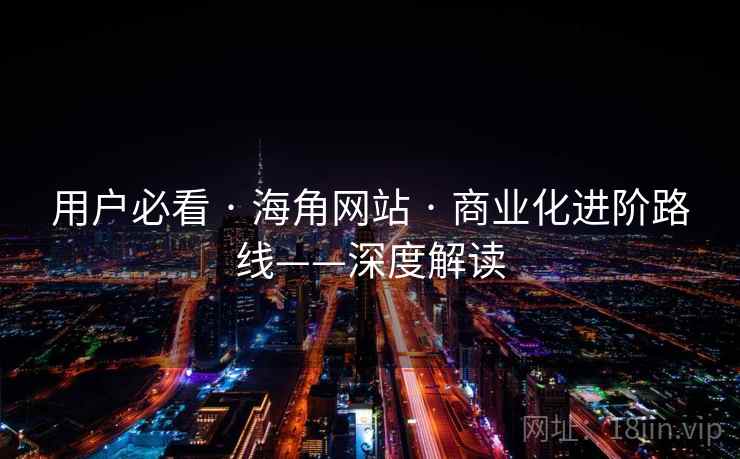用户必看 · 海角网站 · 商业化进阶路线——深度解读