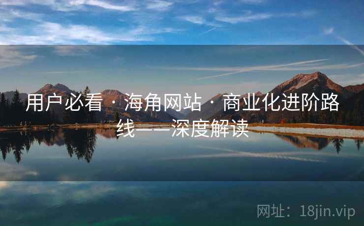 用户必看 · 海角网站 · 商业化进阶路线——深度解读