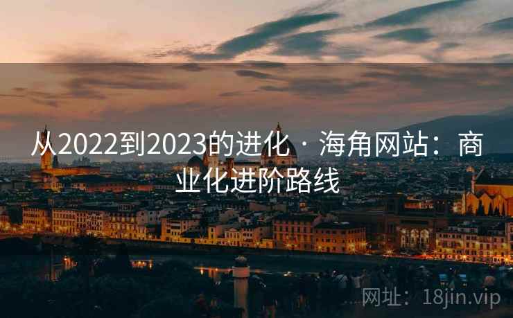 从2022到2023的进化 · 海角网站：商业化进阶路线