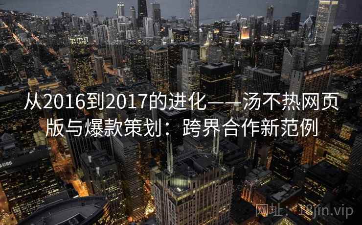 从2016到2017的进化——汤不热网页版与爆款策划：跨界合作新范例